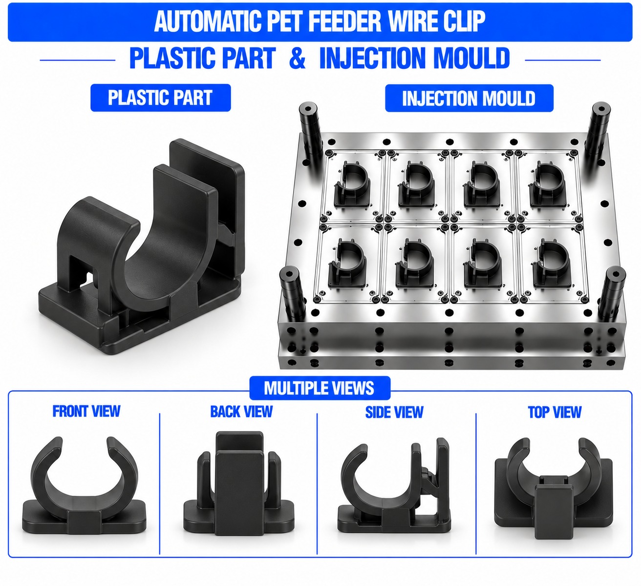 Automatic Pet Feeder Plastic Wire Clip Mould and Moulding Service